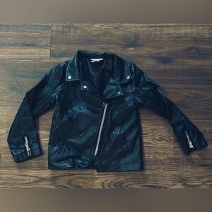 Black Pleather Jacket, 5T, new without tags